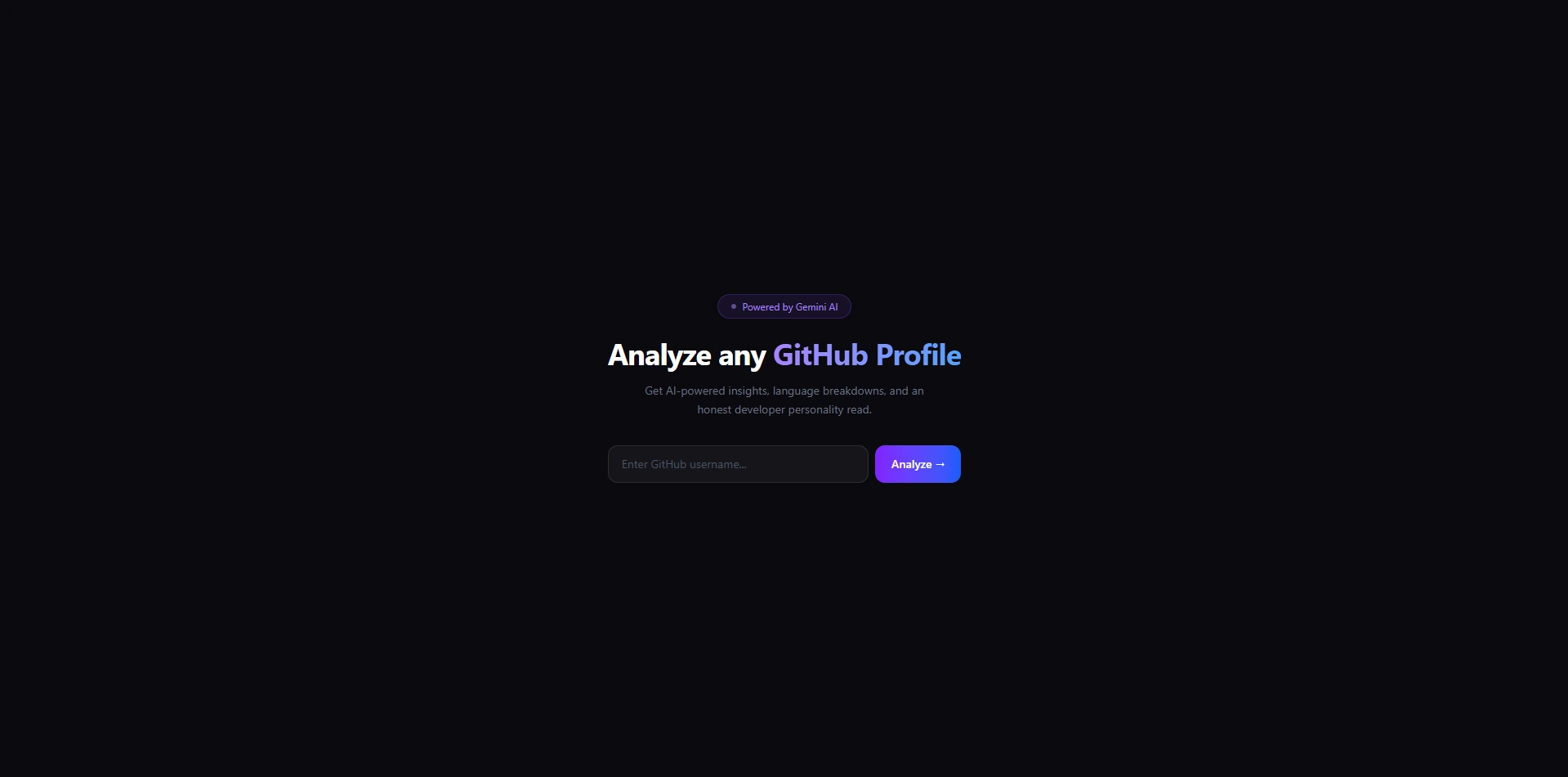 GitHub AI Analyzer